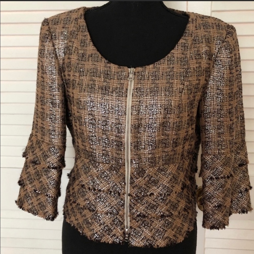 🍢RACHEL ROY🍢METALLIC TWEED SUIT JACKET🍢